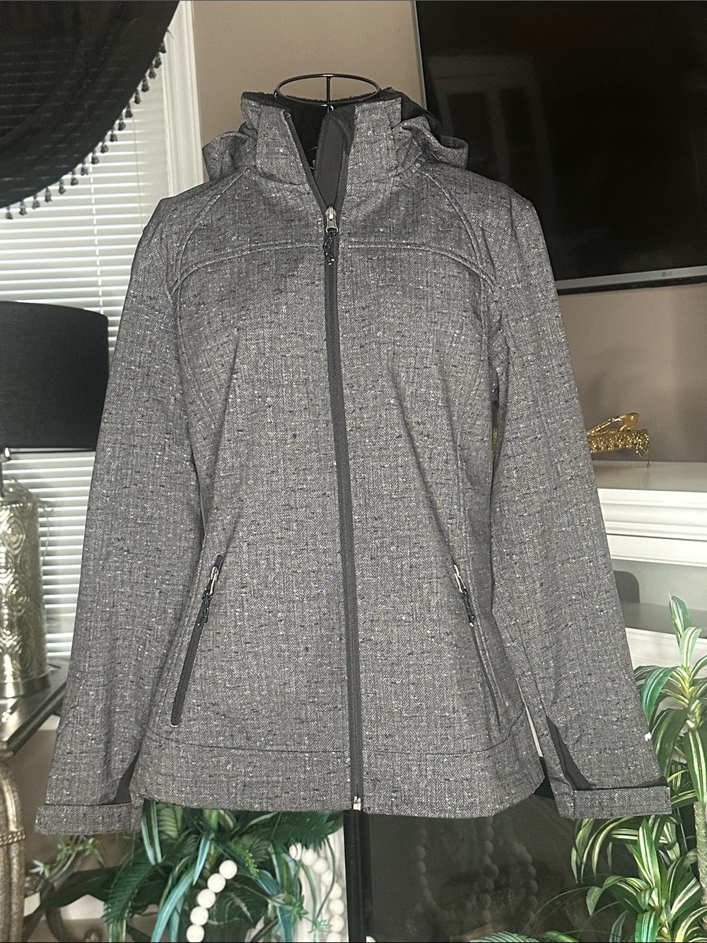 Free Country Women's Heather Gray Hooded Utility Jacket